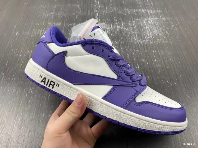 Rep TBK TRAVIS CUSTOM DM7890-386 X JORDAN AIR X OFF-WHITE 1 SCOTT 0616